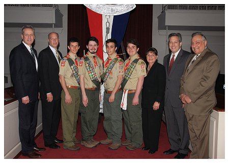 Boy Scout Troop # 45  Honors Eagle Scouts