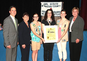 County Clerk Attends 2013 Awards Ceremony for West Hempstead/Franklin Square Association of Girl Scouts