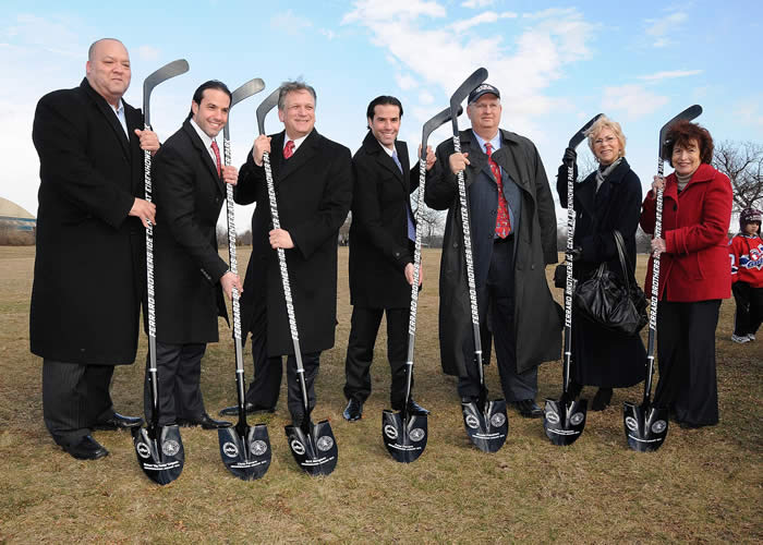 breaking ground on new ice hockey rink