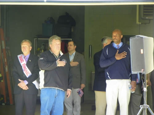 Leg. Abrahams speaking at a Memorial Day Event