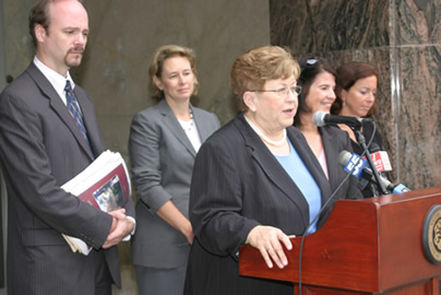 Presiding Officer Jacobs urging the approval of a $100 million enviornmental protection bond. 