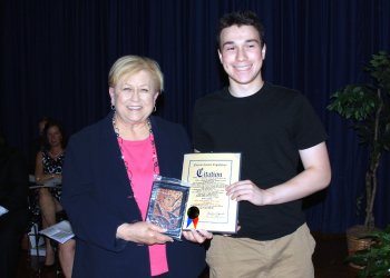 Legislator Jacobs Presents the 2014 Community Service Award to Graduating Jericho High School Senior