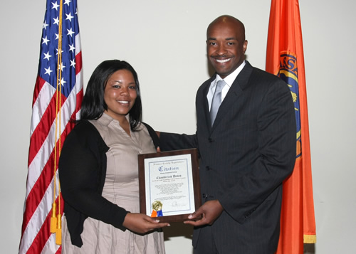 Abrahams Honors Chandeerah Davis for Outstanding Academic Achievements