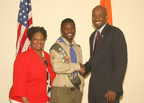 Legislator Abrahams Congratulates Robert Bruin, Eagle Scout