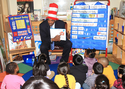 Hempstead Public School Pre-K and Leg. Abrahams Celebrate Dr. Seuss’ Birthday! 