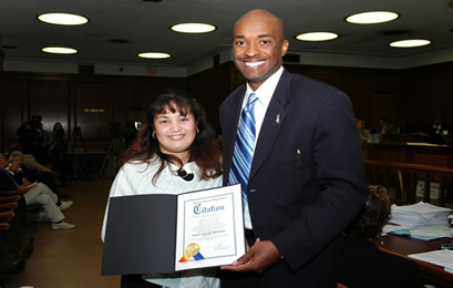 Legislator Abrahams Honors Local Poet 