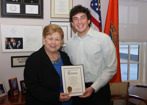 Legislator Jacobs Thanks Summer Intern