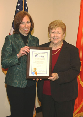 Legislator Jacbos and Tina Sanacore, Literacy Nassau