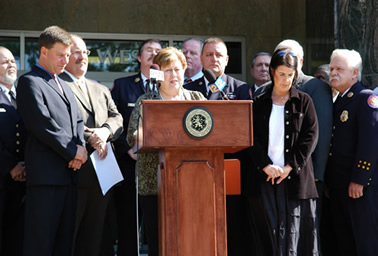 Presiding Officer Judy Jacobs fights budget changes to public safety funds 