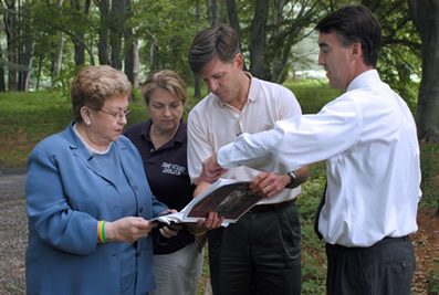 Presiding Officer Judy Jacobs reviews open space targeted for purchase