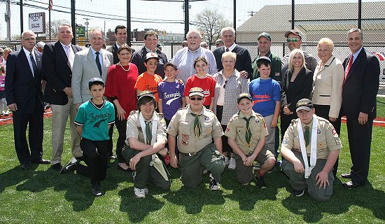 County Clerk Attends Re-Dedication Ceremony for Pops Sabellico Field
