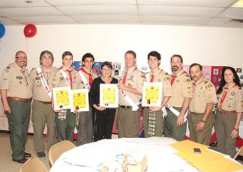 Boy Scout Troop # 5 Honors Eagle Scouts