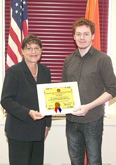 Nassau County Clerk Maureen O Connell with Ryan Smith