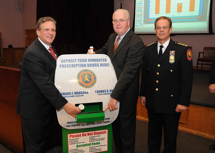Mangano announces installation of prescription drug disposal bins 