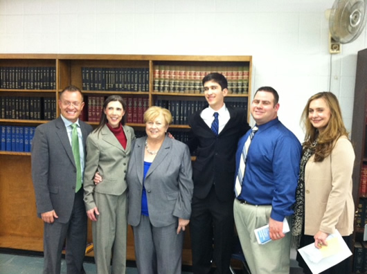 Leg. Jacobs with the Administrative Staff of POB High School