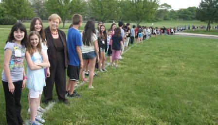 Legislator Jacobs with students