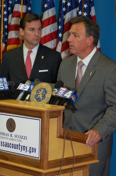 Commissioner Bogsted with County Executive Suozzi